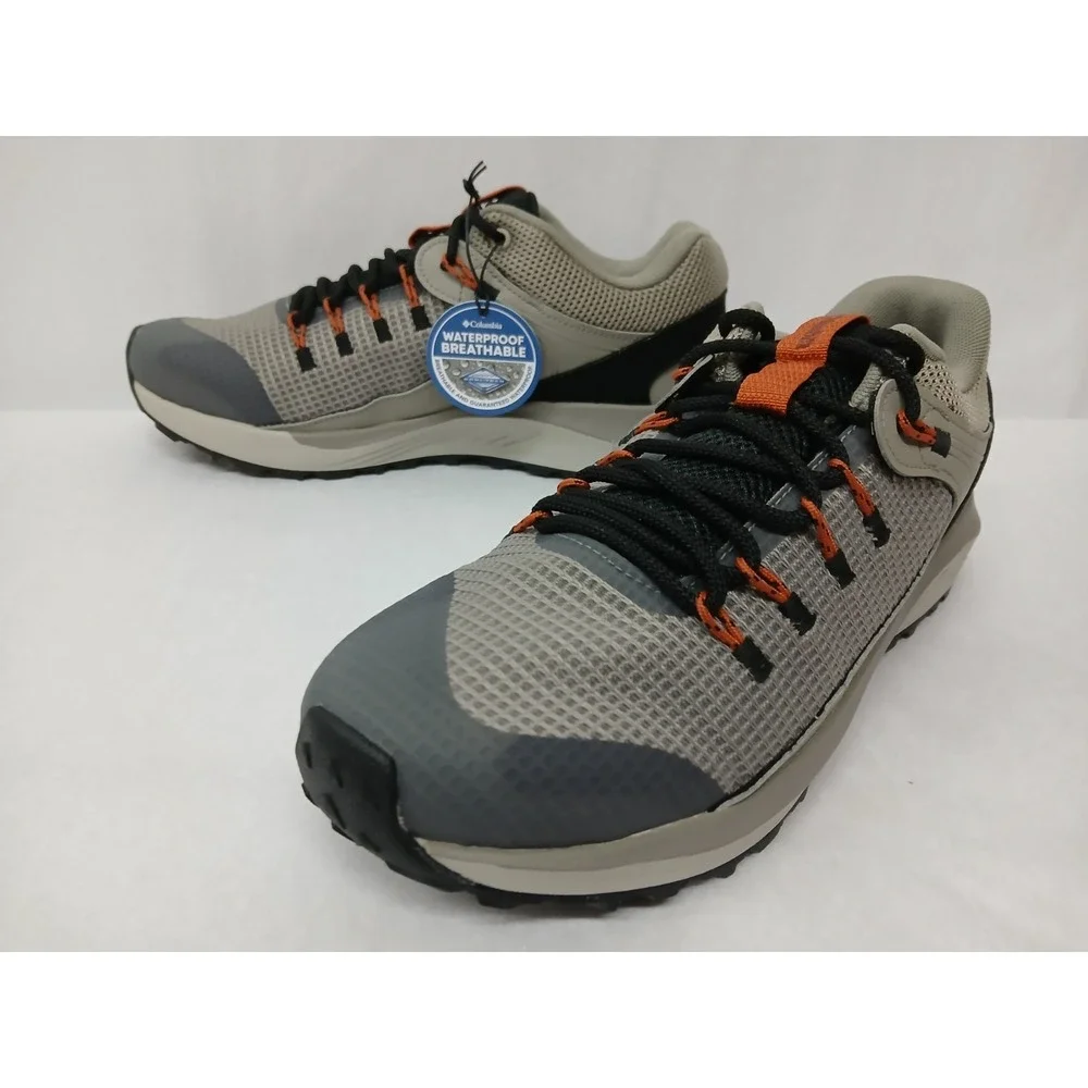 Columbia Men's Trailstorm‎ Waterproof Hiking Shoes BM0156-005 Gray Orange Sz 9